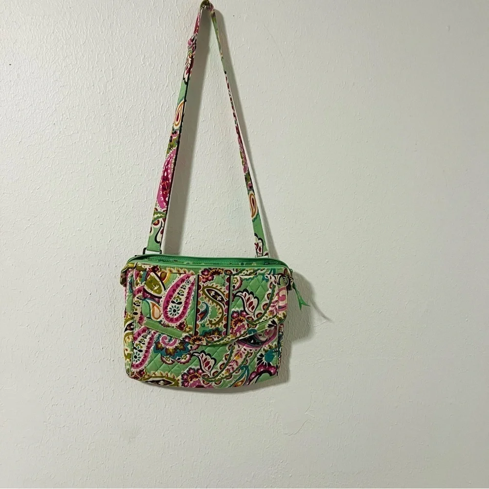 Vera Bradley Tablet Hipster Bag - “Tutti Frutti” Retired Pattern Green/Pink